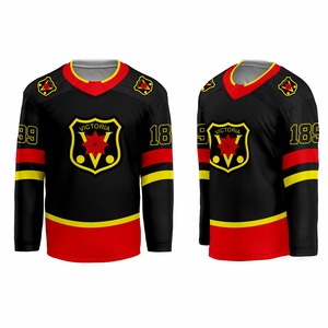 Maillots de hockey sur glace respirants et réversibles, nom du joueur personnalisé, service OEM, impression par sublimation, extensibles dans quatre directions - Product Image 4
