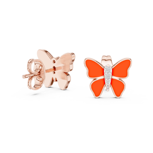 Juego de pendientes de diamantes cultivados en laboratorio HARMONY WINGS, engastados en oro amarillo de 18 quilates, para mujer, para compromiso, boda, fiesta, regalo de San Valentín, uso diario - Product Image 6