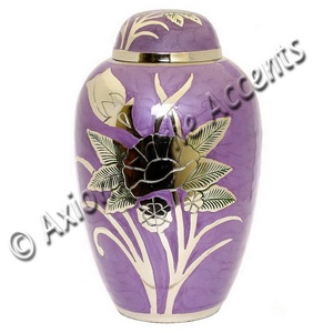 Beautifully <b>Engraved</b> Brass Urn With Artisan Detailing and a Smooth Surface for Preserving Ashes by Axiom Home Accents - Product Image 4