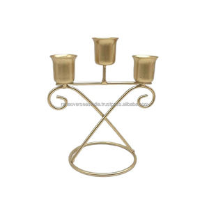 Bougeoir en métal fabriqué à la main Design classique et contemporain pour une décoration élégante pour la maison et l'événement à un prix abordable du grossiste - Product Image 5