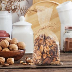 Lot de 100 sacs en plastique transparent 8 \ "X 4 \" X 20 \ "sacs de stockage de nourriture en PEBD à soufflets 1 mil pochettes à fond large pour cellophane plat - Product Image 6