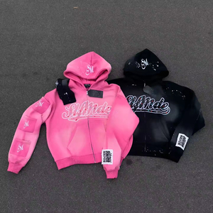 Conjunto de Sudadera y Pantalones Deportivos, Estilo Urbano, con Parches Personalizados y Logotipo Bordado, Prenda de Alta Calidad - Product Image 2