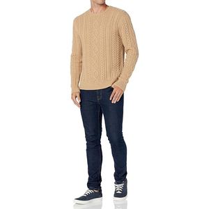 Premium <b>Man</b> Sweater Ribbed Knit Crew Neck Pullover Warm Soft Touch <b>Long</b> Sleeve Casual Clothing For Cold Weather Outdoor - Product Image 2