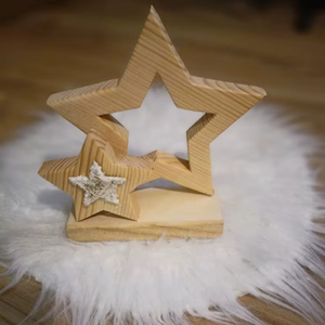 Centre de table en bois artisanal, décoration rustique unique pour mariage, fête, événements et décoration saisonnière - Product Image 1