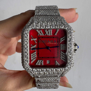 Reloj de Lujo para Mujer con Movimiento de Cuarzo, Cristal de Diamante Analógico de Acero Inoxidable de Alta Calidad con Moissanita - Product Image 1