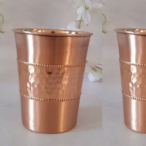 Gift Bulk Copper Glass Tumbler Manufacturer Ayurvedic Drinking Water Cup Export Metal <b>Drinkware</b> India - Product Image 1