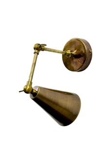 Customized Mid-Century Raw Brass Wall Sconce - Product Image 6