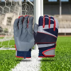 Gants de gardien de but unisexes en cuir à doigts entiers, respirants, paume antidérapante, sangle de poignet réglable, sport de plein air - Product Image 4