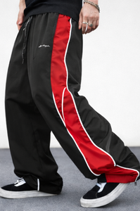 Custom Breathable Oxford Fabric Eco-Friendly <b>Nylon</b> Track Pants Men Streetwear Loose Fit <b>Jogger</b> Pants Multi-Pocket Side Piping - Product Image 6