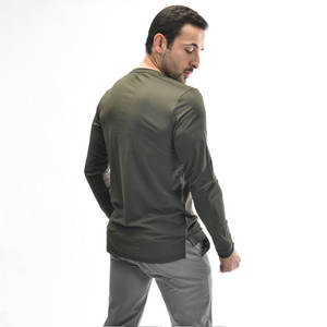 Chemises de course à manches longues pour hommes, chemise décontractée pour l'entraînement, sport, gym, streetwear, t-shirt - Product Image 4