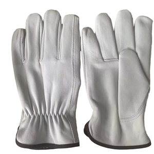 Gants de travail en cuir de vachette pour motocyclistes, gants de sécurité - Product Image 1