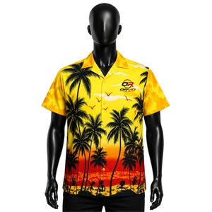 เสื้อฮาวายชาย ORVO Sports แขนสั้น ลายพิมพ์นกแก้วเขตร้อน สำหรับวันหยุดฤดูร้อน สวมใส่สบาย ระบายอากาศได้ดี แห้งเร็ว ผ้าทวิล - Product Image 5