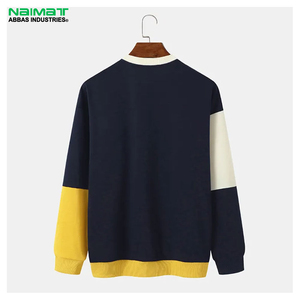 เสื้อสเวตเชิ้ตคอกลมดีไซน์เรียบง่าย ผ้าฟลีซสีพื้นสำหรับผู้ชาย สวมใส่ได้ทุกวัน - Product Image 2
