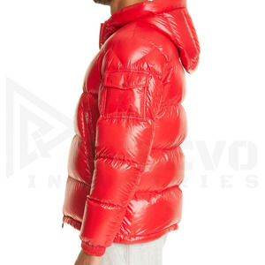 Blouson matelassé pour homme, printemps, 280g, tissu polyester isolant, à capuche, imperméable, respirant, streetwear, logo personnalisé - Product Image 4