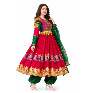 Premium Quality Afghan Long Sleeves Maxi Style Afghan Kuchi Dresses In Low Price Low Moq <b>Top</b> Trending Afghan Kuchi Dress - Product Image 2