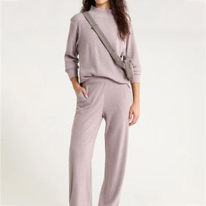 New Custom Front Letter Print Winter Women Reversible <b>Mock</b> <b>Neck</b> Oversized Long Sleeve Eco-Friendly Breathable Fleece Pullover - Product Image 5