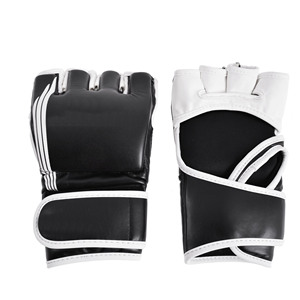 Gants de MMA en cuir personnalisés avec logo professionnel, fermeture auto-agrippante et support pour le poignet, pour l'entraînement des adultes - Product Image 2