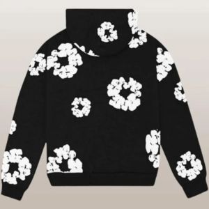 Ensemble sweat à capuche et jogging noir à imprimé floral personnalisé pour femme, survêtement décontracté deux pièces - Product Image 4