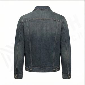 2025 Nueva chaqueta vaquera de invierno de alta calidad para hombre, ropa de calle informal de Color sólido transpirable de secado rápido frontal liso - Product Image 3