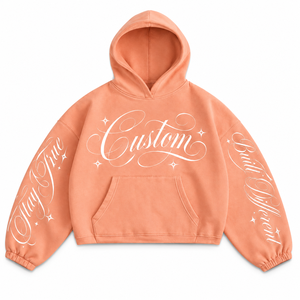Sudadera con Capucha Personalizada Unisex Color Melocotón, Corte Holgado, Estilo Casual Otoñal, Felpa Francesa 100% Algodón, Diseño con Bolsillo, 370g de Alta Calidad - Product Image 1