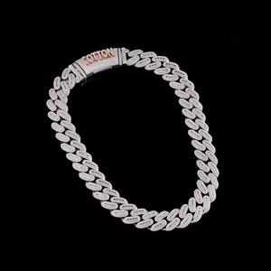 สร้อยคอเงินแท้ 925 คุณภาพส่งออก ดีไซน์ Cuban Link สำหรับผู้ชายและผู้หญิง สไตล์ฮิปฮอป สตรีทแวร์ ประดับเพชรหรูหรา แฟชั่นเครื่องประดับ ของขวัญ ลดราคา - Product Image 5