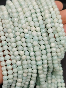 Perles de pierre d'amazonite naturelle de haute qualité, 6 et 8 mm, perles de pierres précieuses en vrac pour la fabrication de bijoux DIY - Product Image 1