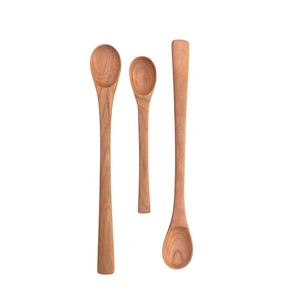 Cuillère à soupe en bois naturel, prix d'usine, réutilisable, durable, fabriquée à la main, ensemble d'ustensiles en bois pour restaurant et hôtel - Product Image 3