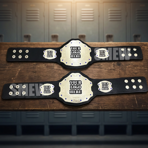 Cinturones de campeonato juvenil altamente personalizables para MMA Boxeo Grappling Taekwondo Karate Aikido Jiu-Jitsu Correa de cuero duradera - Product Image 3