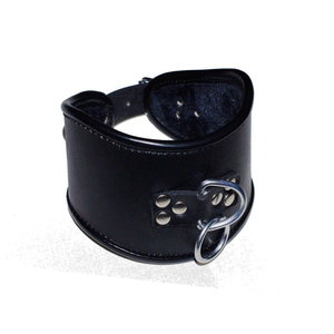 Collar de Lujo para Perro, Cuero de Alta Calidad, Forro de Piel, Hebilla de PVC, Correa Acolchada, Color Negro, Accesorio de Moda - Product Image 4