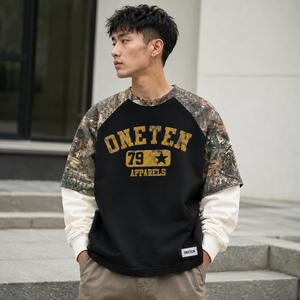Sudadera Deportiva de Invierno Personalizada para Hombre, Cuello en V, Tejida, Corte Holgado, Manga Larga Raglán, Diseño de Dibujos Animados, Transpirable - Product Image 1