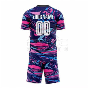 Uniforme de fútbol sublimado de fábrica con número, nombre y logotipo personalizados, disponible en varios colores y tallas. - Product Image 2