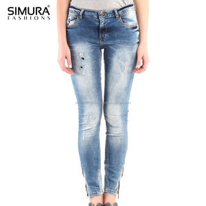 Nueva Tendencia, Diseño de la Mejor Calidad, Última Moda, Venta al por Mayor, Jeans de Mezclilla para Mujer de Secado Rápido, OEM, Elegantes, Ajustados, de Spandex/Algodón, Cintura Baja - Product Image 2
