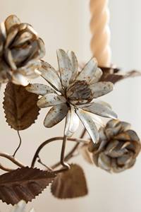 Antique Gold Multi Arm Metal Flower Candelabra Decorative Floral Candle Holder Luxury <b>Table</b> Centrepiece Home Decor - Product Image 2