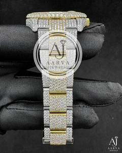Montre mécanique en acier inoxydable avec cadran en cristal, affichage de la date, résistante à l'eau 3BAR, style bijoux de luxe unisexe - Product Image 3