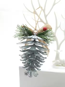 Ornements de Noël en métal écologiques modernes, personnalisables, objets de collection pour la décoration de la maison et les cadeaux de fête - Product Image 3