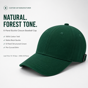 Gorra de Béisbol Estructurada y Ajustada con Parche Tejido Personalizado, Algodón Cepillado, Fabricante OEM, Bordado 3D, Correa con Hebilla Metálica para Hombre - Product Image 6