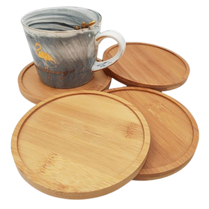 Round Wooden Coasters With Resin Inlay Modern Table Mats Non-Slip Drink <b>Pads</b> For Home Decor - Product Image 4