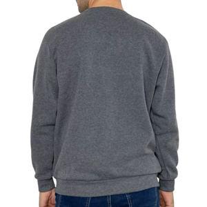 Sudadera de Algodón 100% Personalizada para Hombre, con Paneles Bordados en Negro y Gris en el Pecho, Estilo Casual para Otoño, Venta al Por Mayor OEM - Product Image 6