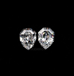 Paire de diamants de laboratoire taillés en forme de bouclier, 1,50 CT, 7,0 x 5,1 mm, diamant de laboratoire à taille unique, diamant de laboratoire pour boucles d'oreilles et bague de fiançailles - Product Image 3