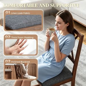 Set di 4 Sedie da Pranzo in Stile Rustico con Gambe in Legno di Faggio per Sala da Pranzo, Ristoranti, Esterni e Parchi - Product Image 3