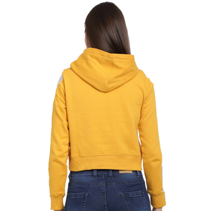 Sweat-shirt à capuche court pour femme, coupe oversize, avec logo personnalisé, vêtements de sport, fabricant de vêtements à marque privée - Product Image 4