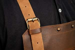 Delantal de Soldadura de Cuero de Doble Capa, Resistente a Olores, Protección Extra Gruesa, Ropa de Seguridad Industrial de Grado Profesional - Product Image 6