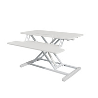 Rehausseur de bureau réglable en hauteur AUKI, convertisseur de table assise-debout, poste de travail ergonomique, convient au bureau/à la maison, montée/démontée facilement
