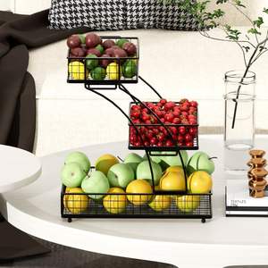 Premium Home Decor Metal Fruit Basket For Elegant Kitchen Counter Dining <b>Table</b> Storage And <b>Display</b> Use - Product Image 1