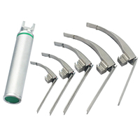 Ensemble de laryngoscopes vétérinaires McCoy en acier inoxydable de haute qualité, 5 lames, diagnostic ORL, CE, professionnel, durable, 1 an de garantie, Medivolve