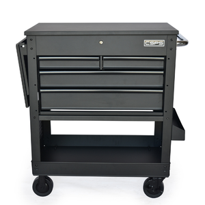 Matte Black Powder Coated Steel 4 Drawer Utility Cart Family keywords: for Garage Workshop Storage Use - Product Image 2