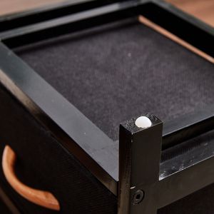 Organisateur d'armoire de rangement à cadre en bois à 2 tiroirs avec commode en tissu - Product Image 5