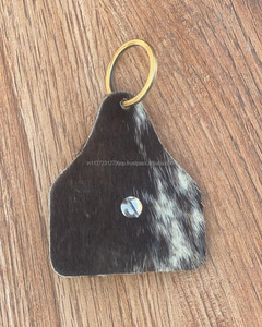 มาใหม่สไตล์ร้อนขายผมบนหนัง Cowhide พวงกุญแจหนังแท้พวงกุญแจรูปทรงที่ไม่ซ้ํากันหนังพวงกุญแจหรูหรา - Product Image 5