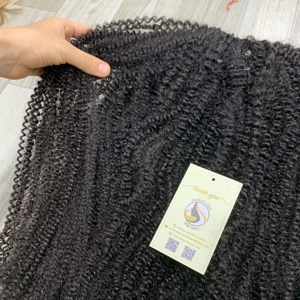 Peluca de cabello humano vietnamita recto rizado birmano de primera calidad personalizado con transparente para color crudo suizo U-Part de Vietnam - Product Image 3