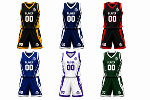 Ensemble complet d'uniformes de basketball imprimés pour l'été, design unique, sans manches, vêtements de sport courts, respirants, séchage rapide, grandes tailles, 100% coton - Product Image 6